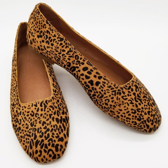 NEW Madewell The Cory Flat in Leopard Calf Hair Desert Dune Multi Size 6 $118 - Picture 16 of 16
